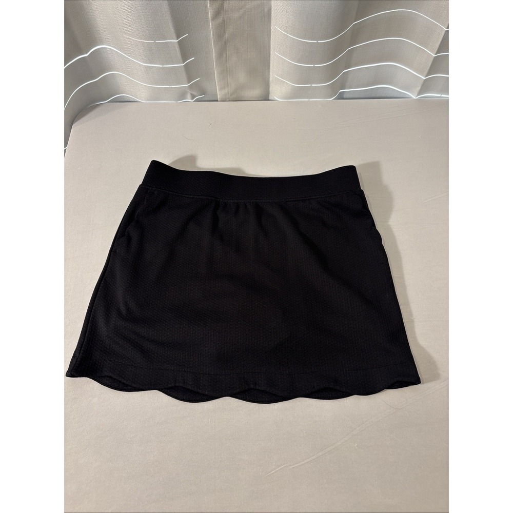 Pebble Beach Dry-Luxe Performance Black Athletic Skirt Skort‎ Golf Tennis Medium
